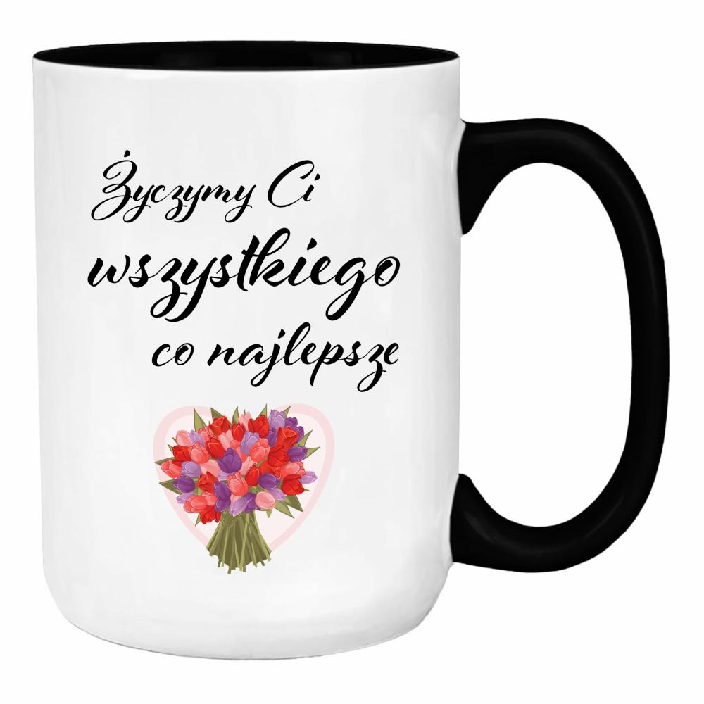 Życzymy Ci wszystkiego, co najlepsze duży kubek ucho kolor kolor czerwony latte