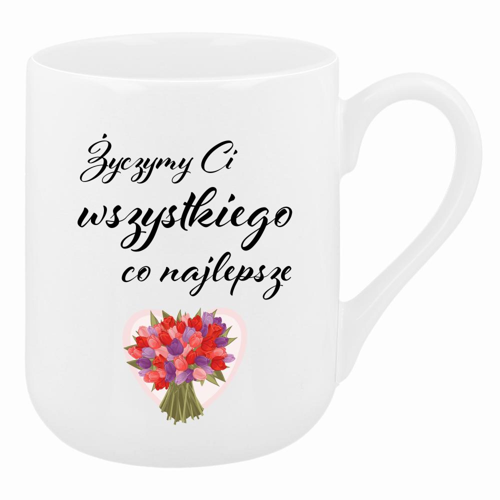 Życzymy Ci wszystkiego, co najlepsze kubek coffee kolor biały