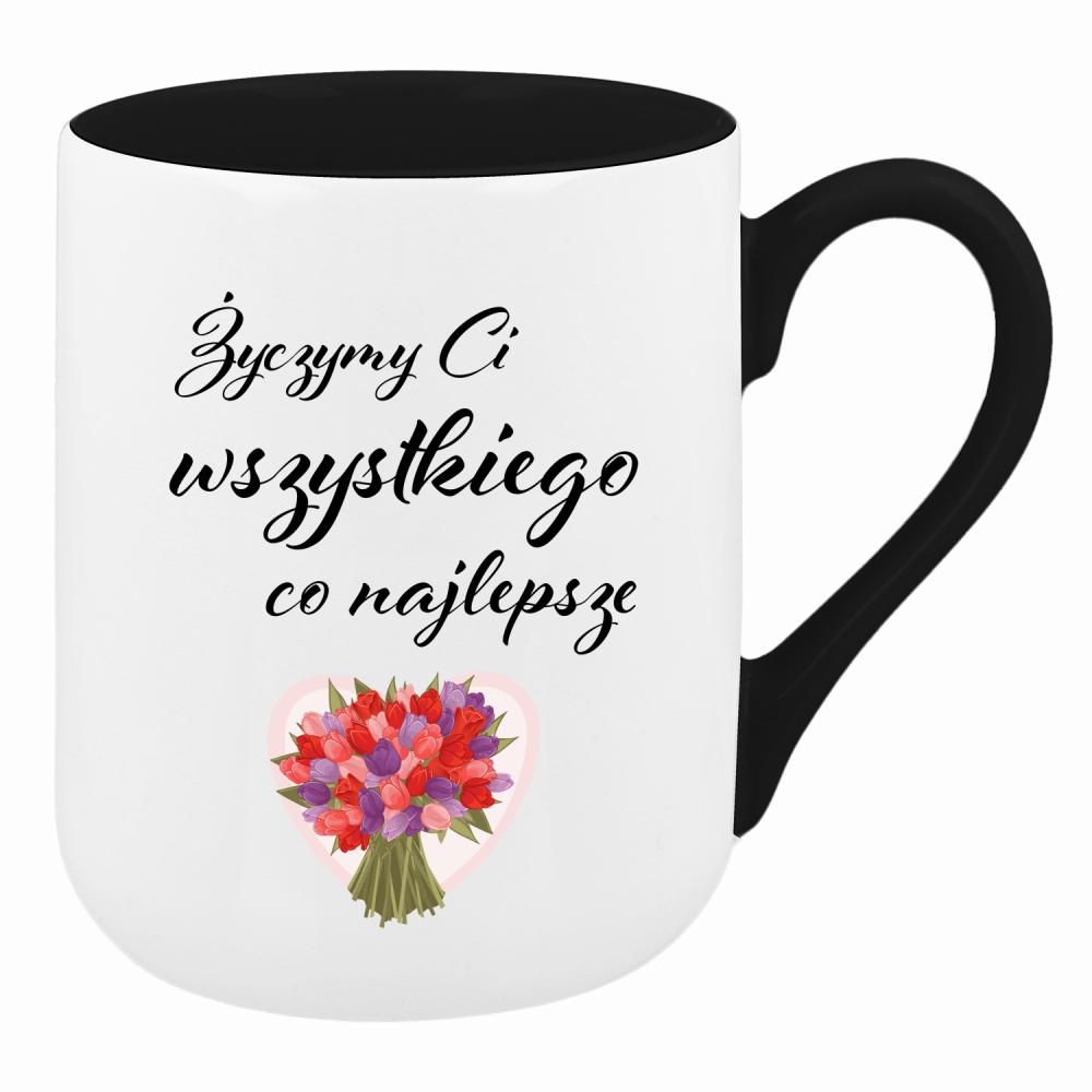 Życzymy Ci wszystkiego, co najlepsze kubek coffee kolor czarny